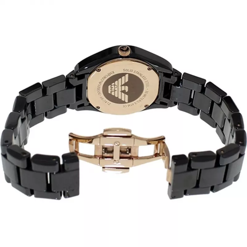 Zegarek damski ARMANI AR1412 Kwarcowy Chronograf 35mm Czarna Ceramika