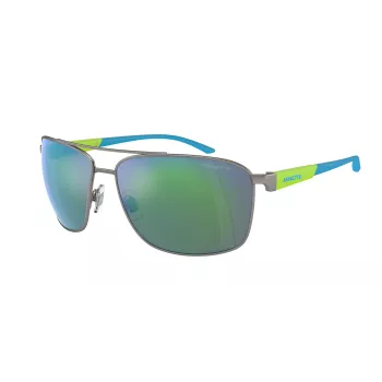 ARNETTE AN3089-745-8N Męskie okulary przeciwsłoneczne prostokątne matowa czerń ciemny szary 65mm