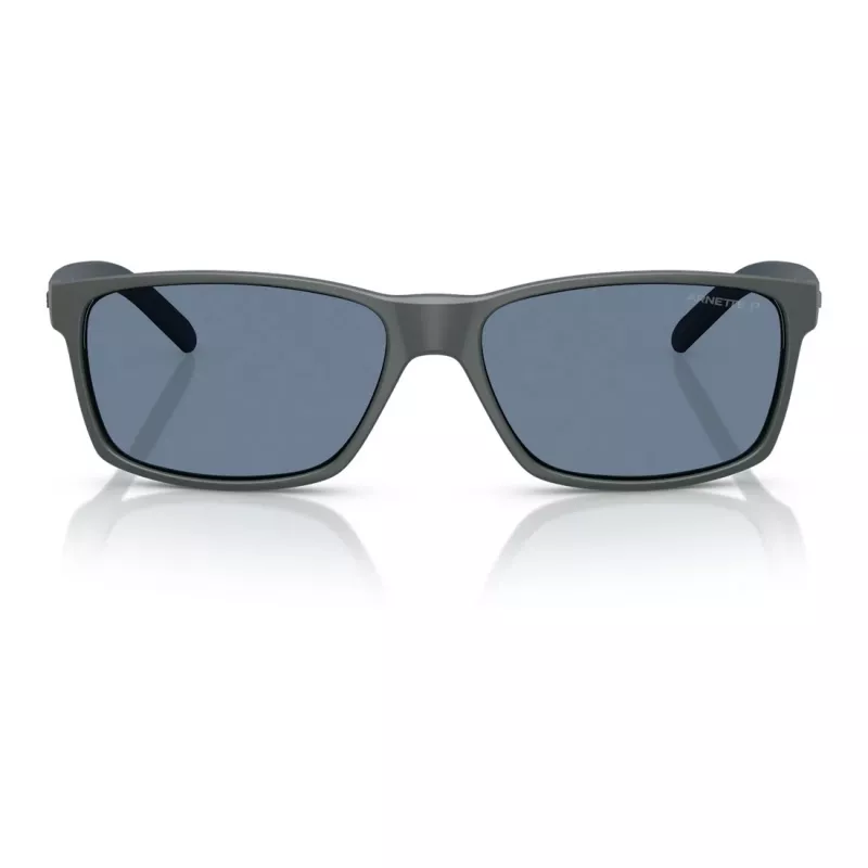 Okulary przeciwsłoneczne Arnette AN4185-28412V męskie prostokątne matowa czarna oprawka szare lustrzane srebrne szkła 58/16/145 mm