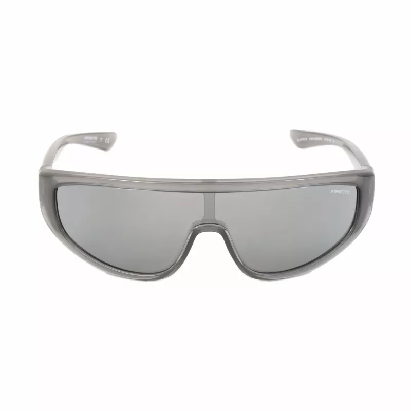 ARNETTE AN4264 Okulary przeciwsłoneczne unisex, matowa czarna oprawka, ciemnoszare srebrne lustrzane szkła 135mm