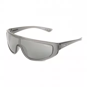 ARNETTE AN4264 Okulary przeciwsłoneczne unisex, matowa czarna oprawka, ciemnoszare srebrne lustrzane szkła 135mm