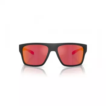 ARNETTE AN4330-27536Q Okulary przeciwsłoneczne prostokątne Matte Black Dark Grey Mirror Silver 63mm