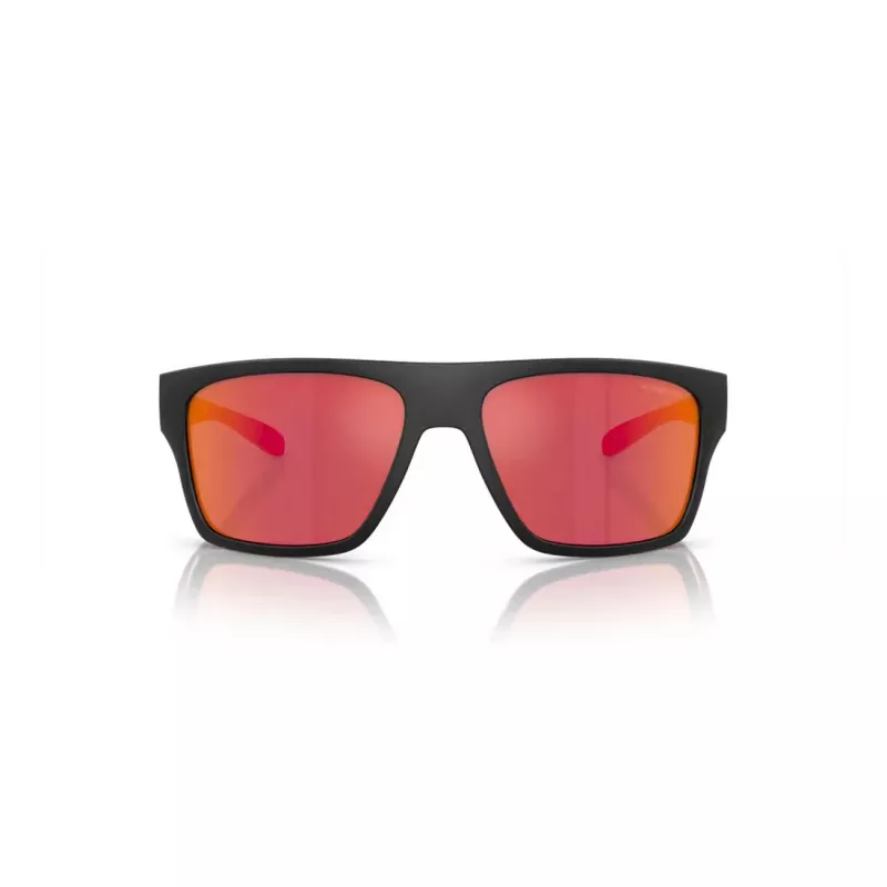 ARNETTE AN4330-27536Q Okulary przeciwsłoneczne prostokątne Matte Black Dark Grey Mirror Silver 63mm