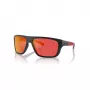 ARNETTE AN4330-27536Q Okulary przeciwsłoneczne prostokątne Matte Black Dark Grey Mirror Silver 63mm