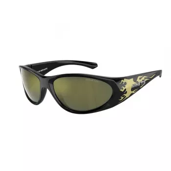 Okulary przeciwsłoneczne unisex Arnette AN4342-29476R, matowa czarna oprawka, ciemnoszare srebrne soczewki lustrzane, szerokość soczewki 62 mm