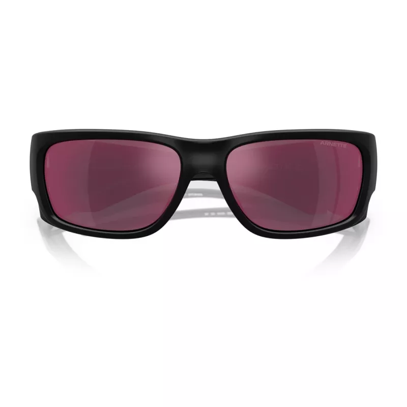 Okulary przeciwsłoneczne Arnette AN4345-29006Q męskie, prostokątne, matowa czerń, ciemnoszary, 62mm