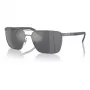 Okulary przeciwsłoneczne ARNETTE męskie AN3091-7416G matowa czarna oprawka szare lustrzane srebrne szkła 61mm
