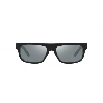 Okulary przeciwsłoneczne ARNETTE AN4278-12006G dla mężczyzn - matowa czarna oprawka z propionianu, szare lustrzane soczewki poliwęglanowe, szerokość soczewki 55 mm