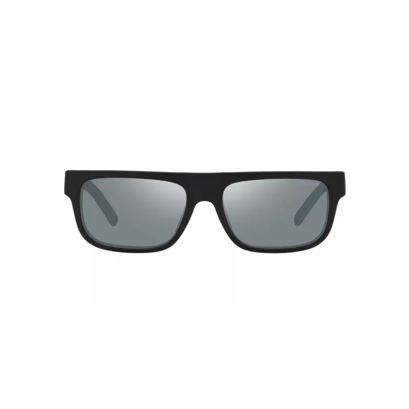 Okulary przeciwsłoneczne ARNETTE AN4278-12006G dla mężczyzn - matowa czarna oprawka z propionianu, szare lustrzane soczewki poliwęglanowe, szerokość soczewki 55 mm