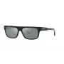 Okulary przeciwsłoneczne ARNETTE AN4278-12006G dla mężczyzn - matowa czarna oprawka z propionianu, szare lustrzane soczewki poliwęglanowe, szerokość soczewki 55 mm