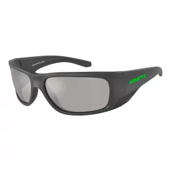 Okulary przeciwsłoneczne ARNETTE męskie AN4345-28706G prostokątne matowa czarna oprawka szare lustrzane srebrne szkła 62mm