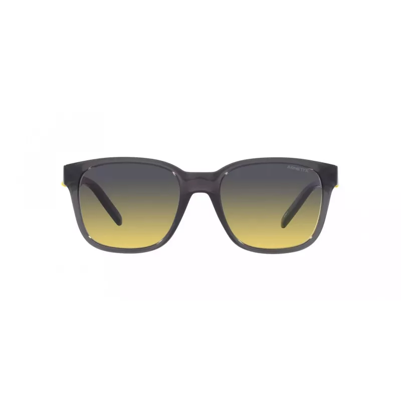 ARNETTE Unisex Okulary Przeciwsłoneczne AN432027862Q5 - Prostokątna Matowa Czarna Oprawka Propionowa z Polaryzacyjnymi Ciemnoszarymi Soczewkami Poliwęglanowymi - 55/19/145 mm