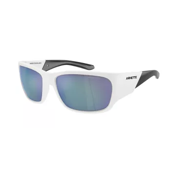 ARNETTE Okulary przeciwsłoneczne unisex AN43242863Y76 - Oprawka matowa czarna, soczewki ciemnoszare lustrzane srebrne, 61 mm