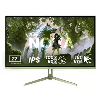 Arozzi Nova 27 calowy monitor gamingowy IPS QHD - 2560x1440, 260Hz, 1ms, leśna zieleń