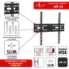 ART AR-33 stały uchwyt ścienny do telewizorów LCD/LED 26-60 cali, 45 kg, VESA 400x400, smukły profil 24 mm, czarny