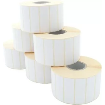ARTDEV Rolka etykiet do termotransferu 60x20mm, średnica rolki 110mm, rdzeń 40mm, 2600 etykiet/rolka, biały, papier, klej stały