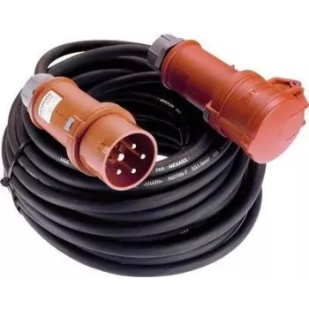 Przedłużacz CEE AS Schwabe 25m 16A 5-pin z odwracaczem faz, 400V, IP44, czarny 60548
