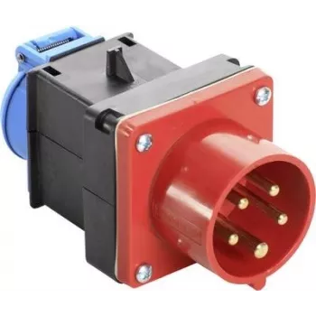 AS SCHWABE 400V 16A adapter kabel CEE na Schuko, 5-biegunowy na 2-biegunowy, 0,3m, IP44, czarny 60495