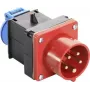 AS SCHWABE 400V 16A adapter kabel CEE na Schuko, 5-biegunowy na 2-biegunowy, 0,3m, IP44, czarny 60495
