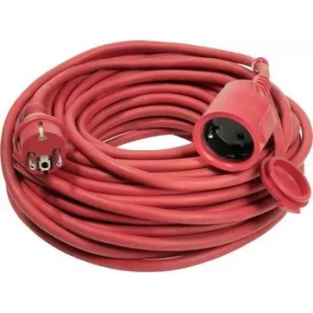AS SCHWABE 60262 H07RN-F 3G1,5 mm² 20 m czerwony gumowy przedłużacz z wtyczką i gniazdem Schuko, IP44, 16 A, 230 V, 3680 W, zewnętrzny, budowlany, przemysłowy, rolniczy, certyfikat VDE