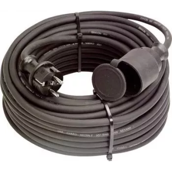 AS SCHWABE 60383 Przedłużacz zasilający 10 m H05VV-F 3G1.5 Schuko Czarny