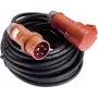 AS SCHWABE 60566 10 m przedłużacz gumowy CEE 400V 16A 5-biegunowy z odwracaczem faz, czarny