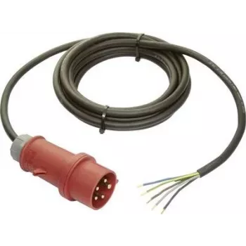 AS SCHWABE 70970 Kabel zasilający Schuko - otwarty koniec H05VV-F 3G1.5 5m Czarny