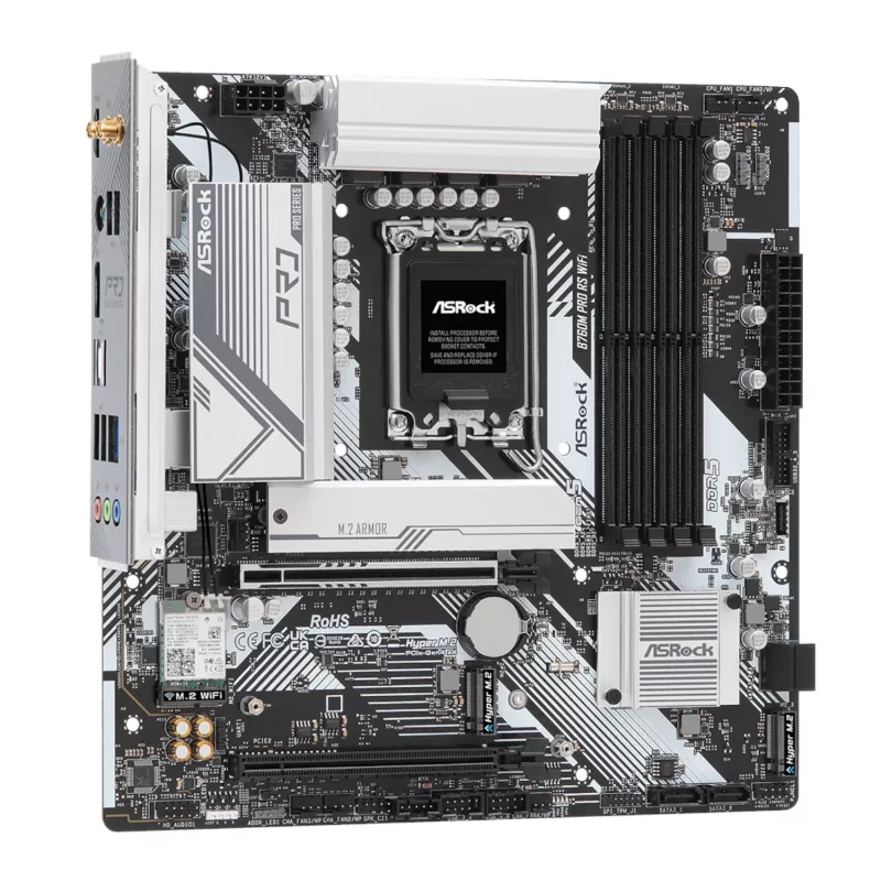 ASRock B760M Pro RS WiFi Intel LGA 1700 Micro-ATX Gaming Płyta główna