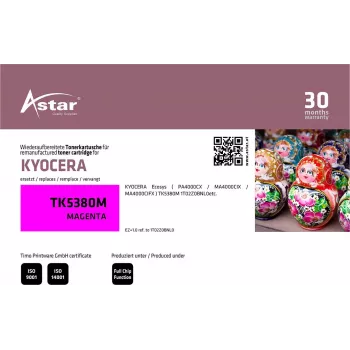 ASTAR AS20406 Kyocera TK-5380M Toner Magenta Wkład Tonerowy Odnawiany Wysokowydajny 10 000 Stron