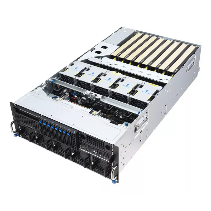 ASUS ESC8000A-E13X 4U Rack Server Platform AMD EPYC 9005 8xNVMe 2xM.2 2x10GbE 8xQSFP IPMI R3200W