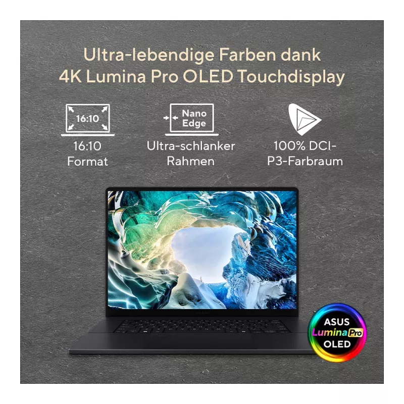 ASUS ProArt P16 (H7606WW-SE002X) AI Laptop, 16 cali 4K OLED, Ryzen AI 9 HX 370, 64GB RAM, 2TB SSD, RTX 5080, Windows 11 Pro