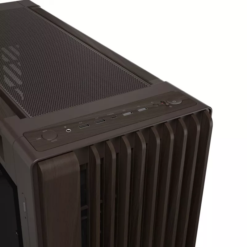 ASUS ProArt PA602 Wood Edition Retro Brown - Szklany panel hartowany Midi Tower