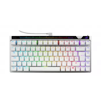 ASUS ROG Falchion Ace 75 HE Gaming Keyboard (Moonlight White, German Layout, ROG HFX V2 Magnetic Switches)