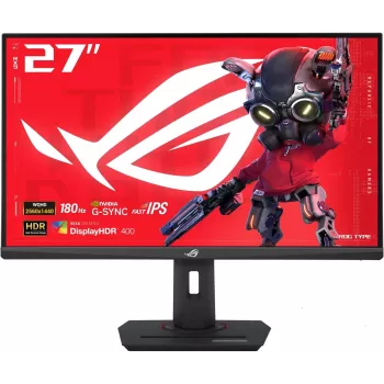 ASUS ROG Strix XG27ACS 27 inch QHD Szybki monitor gamingowy IPS, 180Hz, 1ms, DisplayHDR 400, G-SYNC Compatible, FreeSync Premium, USB-C (produkt odnowiony)