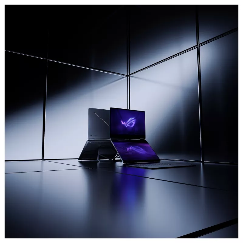 Laptop gamingowy ASUS ROG Zephyrus Duo GX651AX-SR004W, 16 cali 3K OLED dotykowy 120Hz, Intel Core Ultra 9 386H, 64GB LPDDR5x, 2TB SSD, GeForce RTX 5090 24GB, Windows 11 Home, niemiecka klawiatura QWERTZ