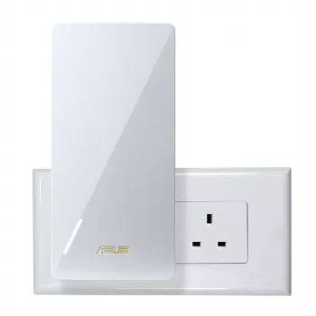 ASUS RP-BE58 Dwuzakresowy Wzmacniacz Wi-Fi 7, BE3456, 2.4GHz 574Mbps + 5GHz 2882Mbps, 1x Port Gigabit, AiMesh, WPA3, Biały