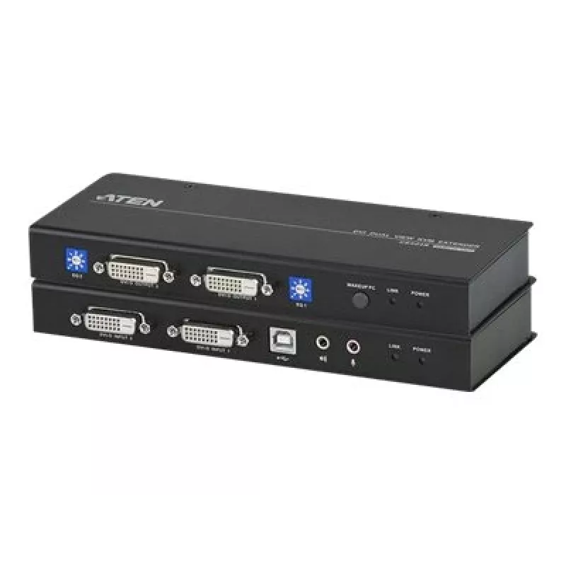 ATEN CE604-AT-G Przedłużacz KVM - 2x DVI, Audio, USB, RS-232, 60m