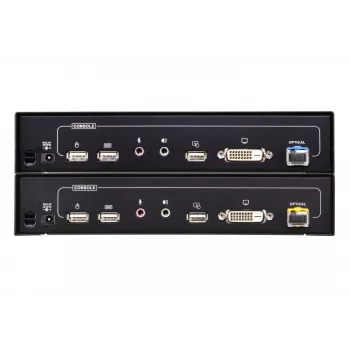 ATEN CE680 przedłużacz KVM audio USB szeregowy przez światłowód, DVI Dual Link, 600 m, 1310/1550 nm