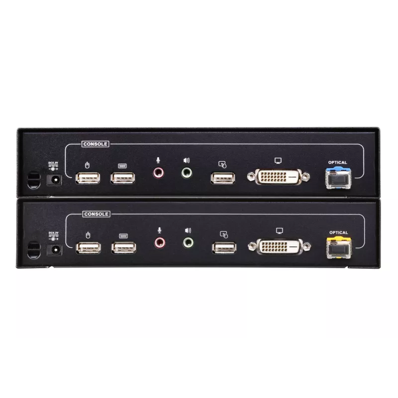 ATEN CE680 przedłużacz KVM audio USB szeregowy przez światłowód, DVI Dual Link, 600 m, 1310/1550 nm
