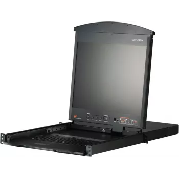 ATEN KL1508AiM CH 8-portowy 17-calowy przełącznik KVM over IP LCD Cat5e/6 (dwuszynowy, klawiatura szwajcarska)
