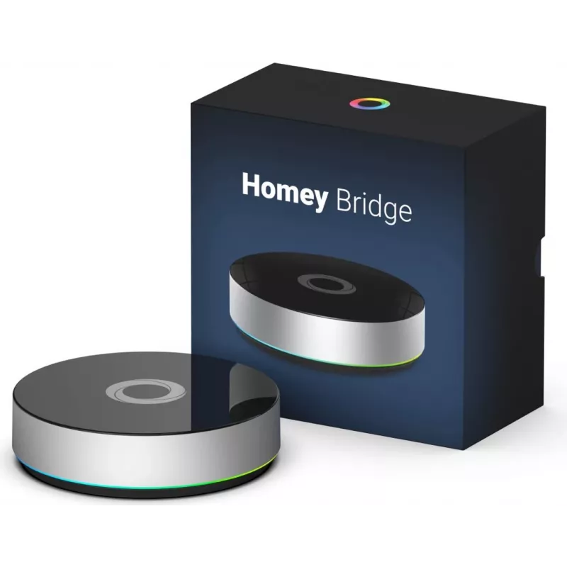 Athom Homey Bridge Smart Home Controller - Zigbee, Z-Wave, Bluetooth, Wi-Fi - Czarny/Srebrny