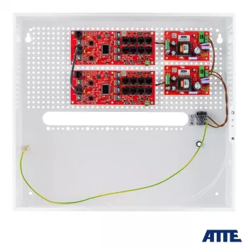 ATTE IP-16-20-H 16-portowy przełącznik PoE+ z 2 portami uplink Gigabit, 250W, niezarządzalny, do montażu w szafie