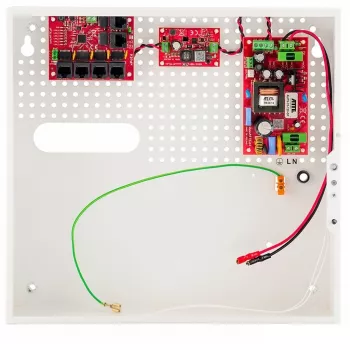 ATTE IPUPS-5-11-F 5-portowy przełącznik PoE z zasilaniem buforowym, 4x PoE 10/100 Mbps, budżet 90W, niezarządzalny