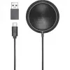 Audio-Technica ATR4697-USB Kondensatorowy mikrofon krawędziowy Czarny USB-C USB-A