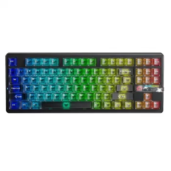 Klawiatura mechaniczna AULA Gasket F87 Pro V2 Black Mist Transparent Leobog X3 RGB