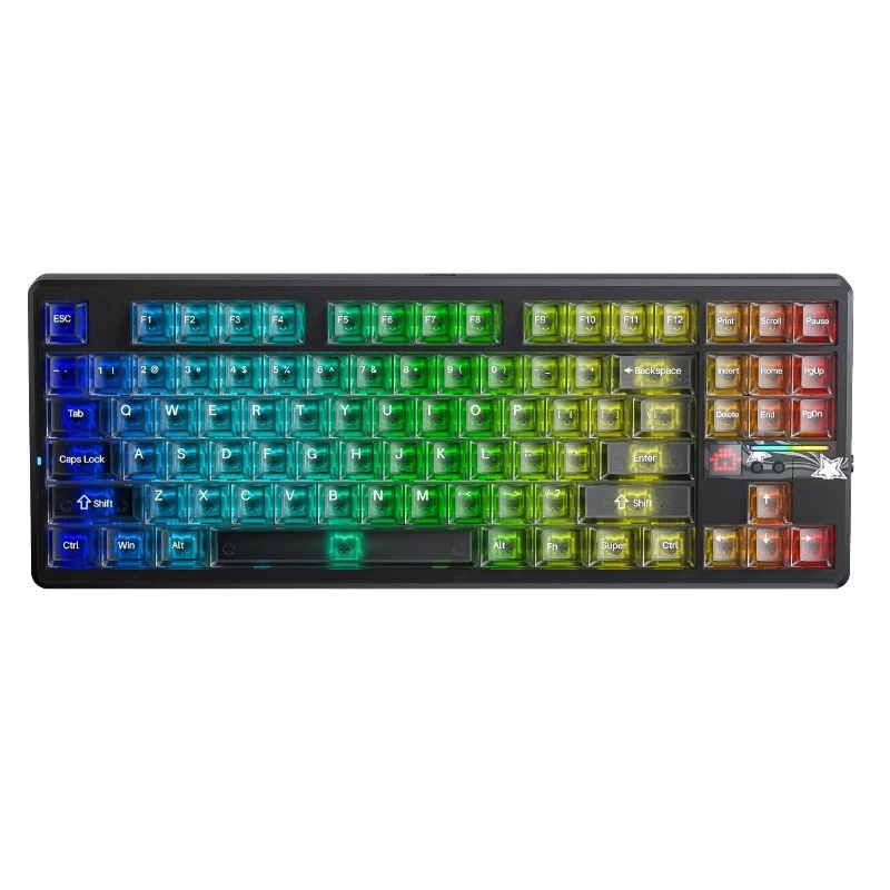 Klawiatura mechaniczna AULA Gasket F87 Pro V2 Black Mist Transparent Leobog X3 RGB