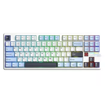 Klawiatura mechaniczna AULA Gasket F87 Pro V2 Glacier Blue Star Vector RGB