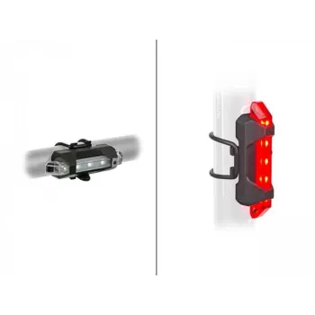 Zestaw oświetlenia rowerowego Author A-Stake Mini USB ładowany