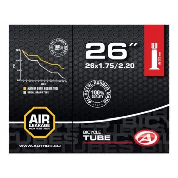 Dętka rowerowa Author AT-MTB-26 AV32 26 cali, zawór Schrader, 32 mm, butyl, ETRTO 44/54-559