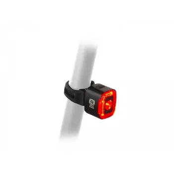 Author Cubus Tylne światło rowerowe USB z automatycznym czujnikiem hamowania, COB LED 70 lm, czarno-czerwone